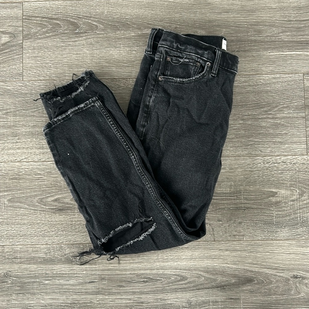 Abercrombie black ripped jeans